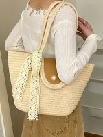 Uniqlo New Fashion version High-end bags for women 2023 new trendy summer versatile straw tote bag large capacity woven shoulder beach bag