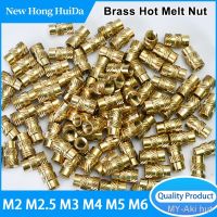 ﹍♚ M2 M2.5 M3 M4 M5 M6 Brass Hot Melt Thread Insert Nut Molding SL-type Double Twill Injection Embedment Knurled Heat Set Nut