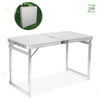 ZTQS โต๊ะพับ TB63 โต๊ะสนาม Folding Table โต๊ะสนามแบบพกพา พับได้ อลูมิเนียม ปรับระดับได้ ขนาด120x60x70