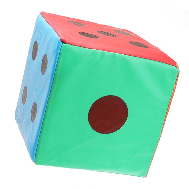 20cm-giant-sponge-faux-leather-dice-six-sided-game-toy-party-playing-school-group-family-party-gambling-outdoor-multicolor-dices