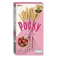 Pocky สตรอเบอร์รี่ บิสกิตแท่งเคลือบสตรอเบอร์รี่ 47 กรัม