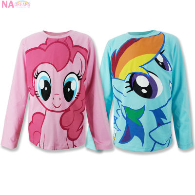 My Little Pony เสื้อยืดคอกลม เสื้อคอกลม ผ้าคอตตอนสแปนเด็กซ์ ลายโพนี่ จาก NADreams เนื้อผ้าเกรดดี นุ่มมาก รุ่นแขนยาว