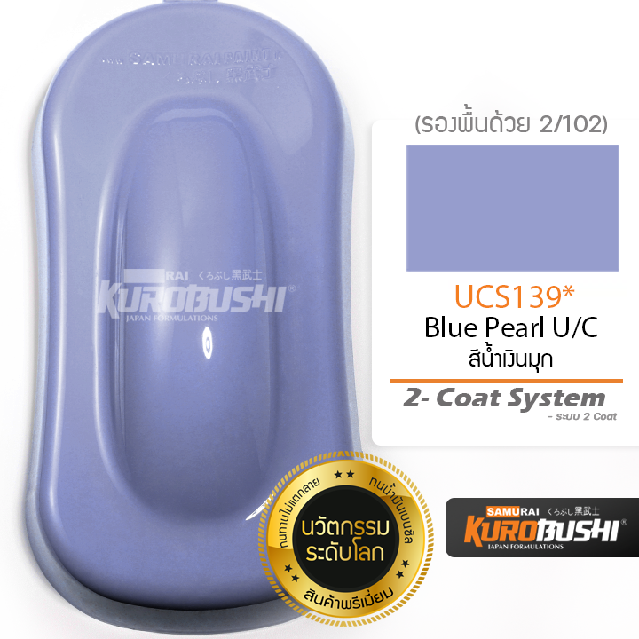 ucs139-สีน้ำเงินมุก-blue-pearl-u-c-2-coat-system-สีมอเตอร์ไซค์-สีสเปรย์ซามูไร-คุโรบุชิ-samuraikurobushi