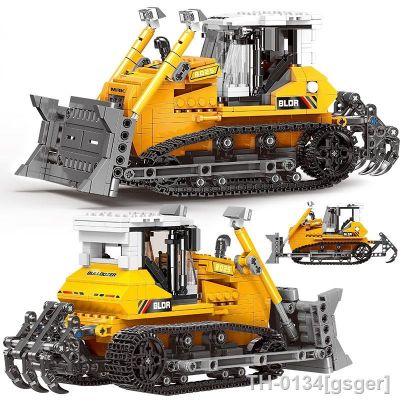 ✙ Engenharia escavadeira modelo de carro blocos construção bulldozer guindaste misturador cimento caminhão tijolos cedo brinquedos educativos para crianças