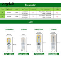 ANYTEK G9 3W 5W 7WไฟLEDปรับแสงได้ซิลิโคนคริสตัลฮาโลเจนหลอดไฟข้าวโพด110V 220V