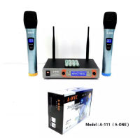 ไมโครโฟนไร้สาย/ไมค์ลอยคู่ UHF ประชุม ร้องเพลง พูด WIRELESS รุ่น A-ONE 111 สินค้าใหม่