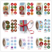 500 stickers per roll Merry Christmas Sticker Gift Package Decoration Sealing Stickers [Series 15]