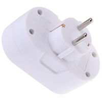 【100%-original】 C&amp;T e-Mart 1Pc ปลั๊กแปลงยุโรป1ถึง2 Way Socket Adapter EU Standard Power Adapter 16A