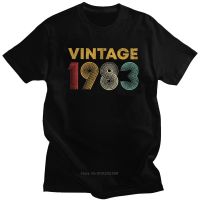 Retro Vintage 1983 Tshirt Men O-Neck Short Sleeved 37 Years Old Born In 1983 Shirt 37Th Birthday Summer T-Shirt Cotton Tee Top 【Size S-4XL-5XL-6XL】