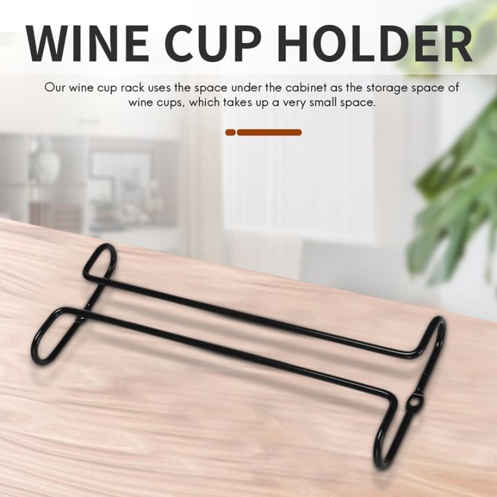 wine-glass-rack-holder-storage-organizer-stemware-racks-shelf-metal-racks-punch-free-hanging-stemware-holder-set-of-2