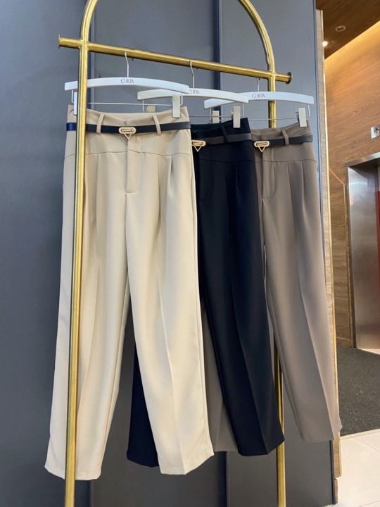 กางเกงcher-กางเกงขายาว-cher-กางเกงใส่ทำงานตัวนี้คือสวยแบบใส่ได้ตลอด-กางเกงรุ่นใหม่-ใส่ทำงานปัง-ผ้าดี-มี3สีกางเกง9ส่วนสวยๆ-มาพร้อมเข็มขัด