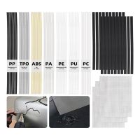 75Pcs 13 inch Plastic Welding Rods Assorted Set with Stainless Steel Mesh, Welding Strips for Car Bumpers Kayak Repairs