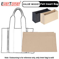 EverToner Felt Makeup Bag Organizer With Zipper Felt Insert Bag For CHLOÉ WOODY Tote Inner Bags Women S Handbag &amp; Tote Shaper