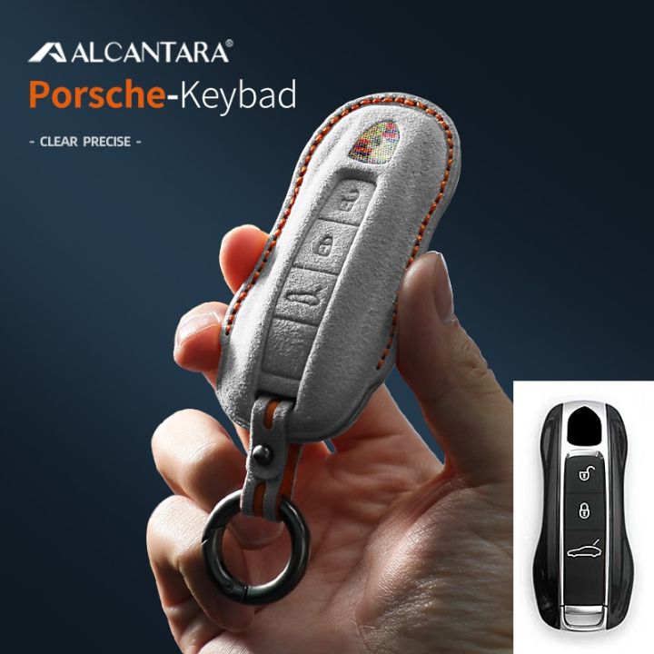 เคสกุญแจรถยนต์ฝาครอบ-alcantara-สำหรับพอร์ช-panamera-spyder-carrera-macan-cayman-911-970-981อุปกรณ์พวงกุญแจ991