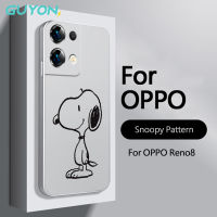 Guyon สำหรับ เสค Realme C30 C35 C33 C31 Narzo 50 realmne 9 pro + ออกแบบใหม่ Soft Cove รูปแบบ Snoopy Matte Silver Plate Frosted All Pack ซิลิโคนเหลว Anti-Drip