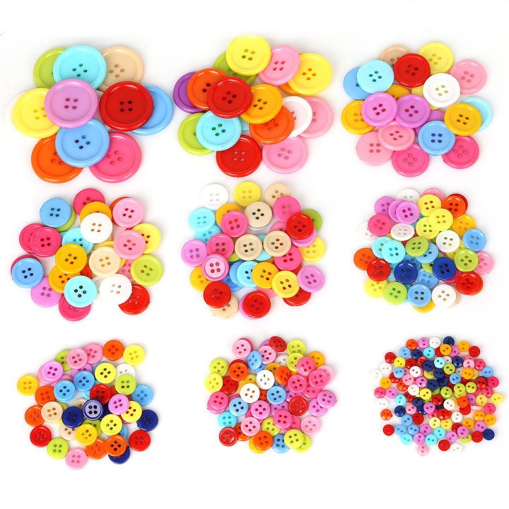 10-50PCs Large Round Resin Sewing Buttons Scrapbooking Solid Color