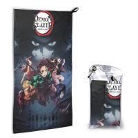 Demon Slayer ขนาด40*80ซม.,Handuk Cepat KERING ผ้าเช็ดตัว Marvel ซูเปอร์ไลน์สำหรับทุกเพศผ้าเช็ดตัวไฟเบอร์