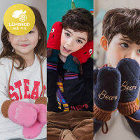 Lemonkid ถุงมือเด็กคริสต์มาสกวางถุงมือของขวัญคริสต์มาสน่ารักการ์ตูนอบอุ่น Windproof เด็กถุงมือ LK2200501