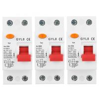 12โวลต์เบรกเกอร์ Gyl8 25/40/63a 2P Rccb 230vac ป้องกันการรั่วไหลของกระแสไฟฟ้าตกค้างเบรกเกอร์ไฟฟ้า