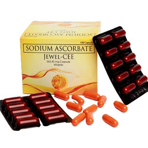 JewelCee Ascorbic Acid 562.43mg (Box of 100's, Packer Box of 10x10's