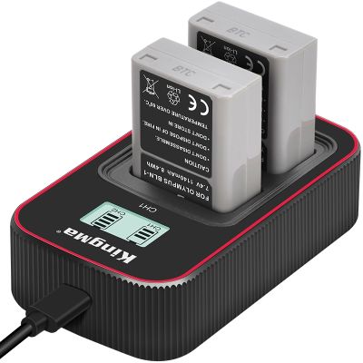[COD] KingMa Rechargeable 1 BLN1 Battery Display USB Charger EM1 EM5 EP5 PEN F mark II Cameras