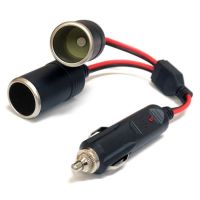 1 to 2 Cigarette Lighter Extension Cord 12V 24V Plug Socket Car Cigarette Lighter Splitter Adaptor Power Charger Port