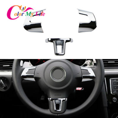 ABS Chrome Car Steering Wheel Decoration Cover Trim Sticker Fit for Volkswagen VW GOLF POLO JETTA MK5 MK6 Bora Accessories Towels