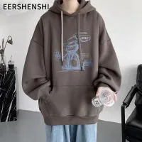 EERSHENSHI ใหม่ลำลองสำหรับบุรุษกีฬาเสื้อยืดคลุมด้วยผ้า Multicolor พิมพ์แฟชั่นเกาหลีเสื้อกันหนาว M-5XL