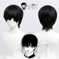 Yoshida Hirofumi Cosplay Wig Anime Chainsaw Man Cosplay Wig HSIU Black Synthetic Short Hair Devil Ear Clip+Free Wig Cap