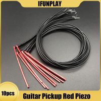 10Pcs 4 String Ukulele Equalizer Red Pickup Piezo UK Soprano Tenor Baritone Ukulele Pickup Bridge Saddle Under Piezo