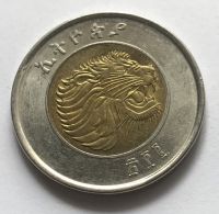 【CC】▨☜﹉  Coin Ethiopia 1 Birr 28mm Color Year Old Original