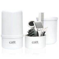 Catit Grooming Set ชุดอุปกรณ์​กรูมมิ่ง​ ​ พร้อมกระบอกจัดเก็บ​ สำหรับสัตว์เลี้ยงขนสั้น​ (5ชิ้น/เช็น)