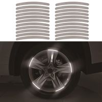 【cw】 22pcs Car Hub Reflective Sticker Tire Rim Strips Night Driving Styling Accessories 【hot】