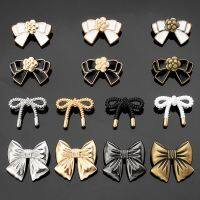 Butterfly Knot Sewing Metal Ornaments Decoration Buttons Buckles Clasps For Jeans Pants Skirts Collar Clothes Coat Sweater Bags