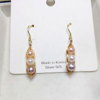 Pearl Pod Earhook S925 Silver Natural Pearl Earrings Female Hand Knitted Earrings Temperament Retro Earrings Z66O