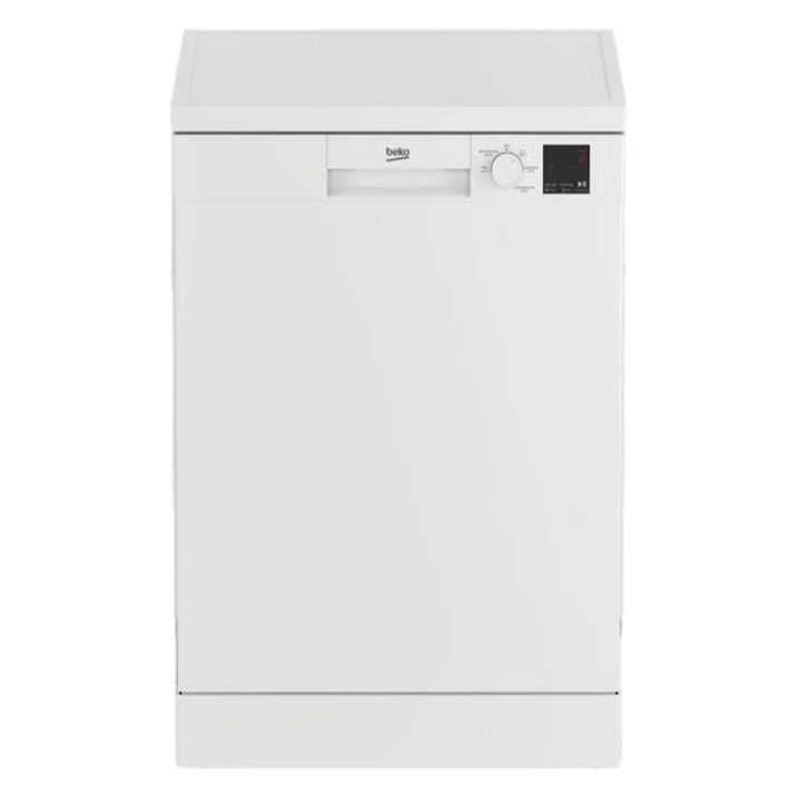 BEKO DVN05R20W 13 PLATE FREESTANDING DISHWASHER SETTING SLIDING CUTLERY BASKET & DETERGENT