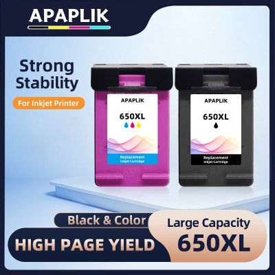 APAPLIK Remanufactured For HP 650 XL Ink Cartridges For HP Deskjet 3510 3515 3545 3546 3548 4510 4515 4516 4518 4645 Printer