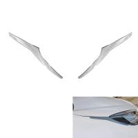 For Toyota Aqua 2021 2022 ABS Chrome Front Headlight Lamp Cover Garnish Strip Eyebrow Cover Trim