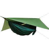 Ring camp hot sell 210T Nylon 2 person portable hammock outdoor parachute camping hammock with mosquito net