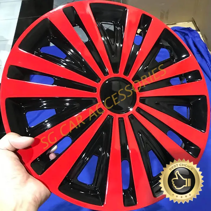 Hubcap Wheel Cover [ Hubcaps Wheel Covers] 14 Inches [2tone] [Red