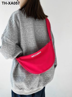 inclined bag new simple pure shoulder ins lightweight nylon fabric joker dumplings package