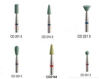 1ชิ้นทันตกรรม Lab เครื่องบดเซรามิกเพชรชุบหินเพทายและ Porecelain Z Irconia มงกุฎขัดบด