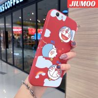 JIUMOO เคส OPPO F1s A59ลายการ์ตูนแฮปปี้โดราเอมอนดั้งเดิมทรงสี่เหลี่ยมลายขอบซิลิโคนของเหลวแบบนิ่มเคสคลุมทั้งหมดตัวปกป้องกล้องถ่ายรูปเลนส์เคสฝาหลังเคสนิ่ม