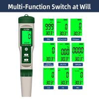 【LZ】۩◕  7-em-1/10-em-1 ph/orp/ec/temp/sal/s.g/tds/salinidade/rico em hidrogênio h2/mΩ resistividade detector de qualidade da água luz de fundo impermeável