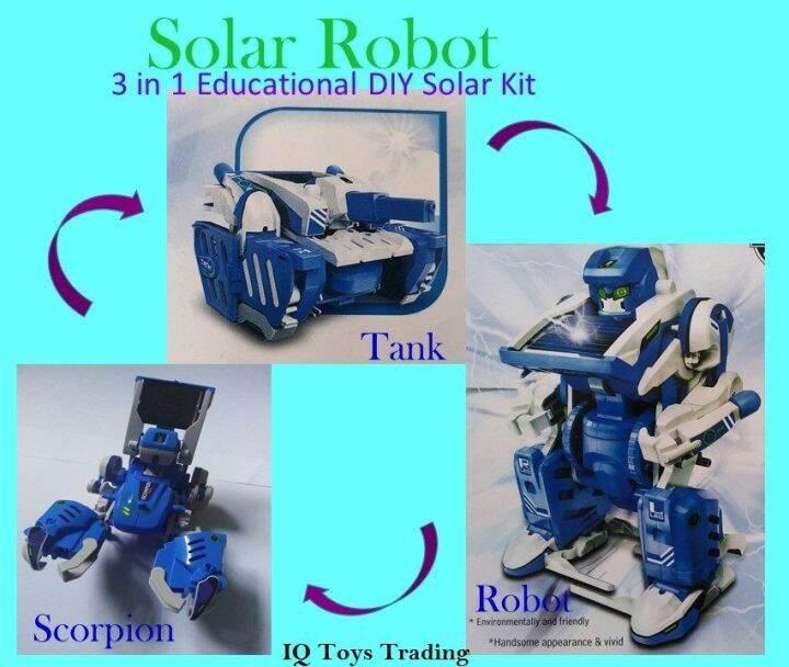 3 in 1 DIY Self Assembly Solar Robot Lazada