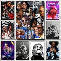 ♤♀Snoop Dogg โปสเตอร์นักร้องเพลงดาวศิลปะบนผนังนักเลงแร็พฮิปฮอปแร็ปเปอร์ภาพโปสเตอร์ติดผนังการตกแต่งบ้านสำหรับห้องนั่งเล่น