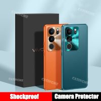 Vivo เคสสำหรับ V29 5G 2023เรียบง่ายสุดหรูเคสหนังผิวสำหรับ Vivo V29 V 29 VivoV29 V29Pro 29 V Pro 5G 2023 Matte ฮาร์ดพีซีกันกระแทกฝาหลังเคสโทรศัพท์