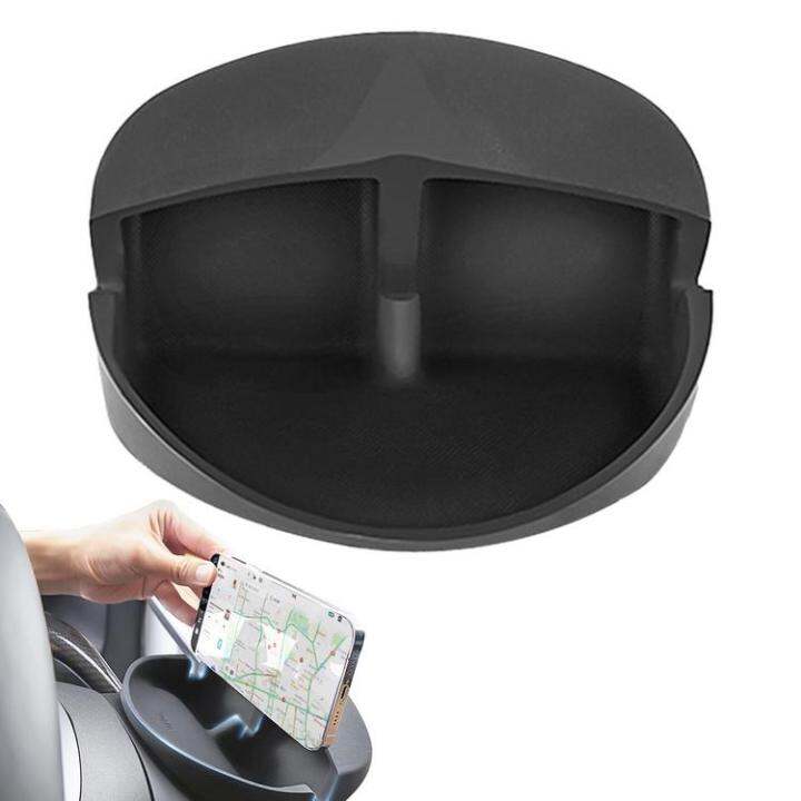 silicone-phone-holder-mount-steering-wheel-mount-holder-for-model-3-y-space-saving-auto-storage-tool-for-mobile-phones-glasses-and-other-small-sundries-successful