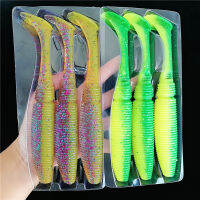 Noeby Brand 6pcs 17cm 38.73g Big Soft Bait with Paddle T-tail Shad Fishing Lure with Smell Fishing Tackle Silicone Bait