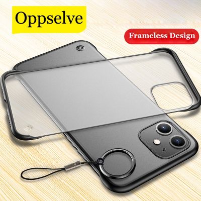Frameless Transparent Phone Case For iPhone 14 12 11 Pro Max X XS XR Capinhas For iPhone 8 6S Plus With Finger Ring Holder Stand